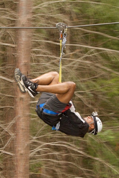 Curtis Granderson on the Ziptrek Ecotours Kea Tour